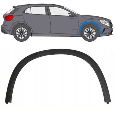 Spatbord sierlijst wielkast voor Mercedes GLA-Class X156 2013-2019 / Rechts