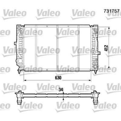 Radiator, motorkoeling VALEO 731757