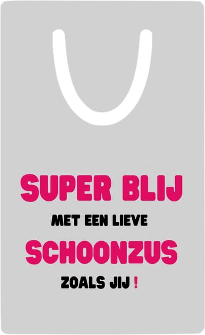 Hacebo® - super blij met een lieve schoonzus zoals jij metalen boekenlegger - Zus - de liefste schoonzus - verjaardag - cadeautje voor zus - zus artikelen - kado - geschenk Bladwijzer boekenleggers - 7.6 cm x 5cm