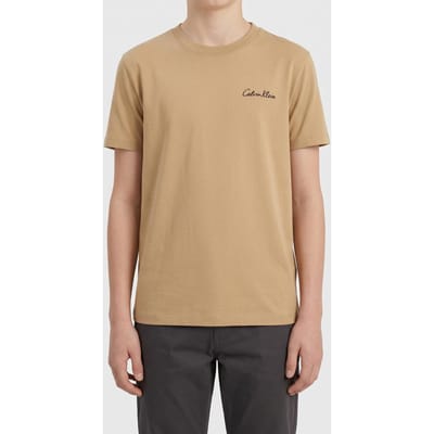 Calvin Klein Boys Polaroid S/s T-shirt Sandy Beige Taglia: 12 | T-shirt Outlet | kids | Marrone