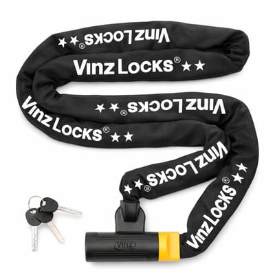VINZ Salado ART 2 Kettingslot 200 cm - ANWB: GOED - Extra Lang ART 2 slot voor Fiets, Ebike, Fatbike, meerdere fietsen - 2 meter