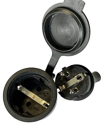 Veiligheidsstekker rubber 2 stuks - Waterdicht IP44 16A - Draaibaar ontwerp