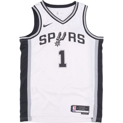 Basketbaltanktop voor heren Nba Association Edition 2022 Dri-fit Swingman Jersey nr. 1 Victor Wembanyama Sanspu wit