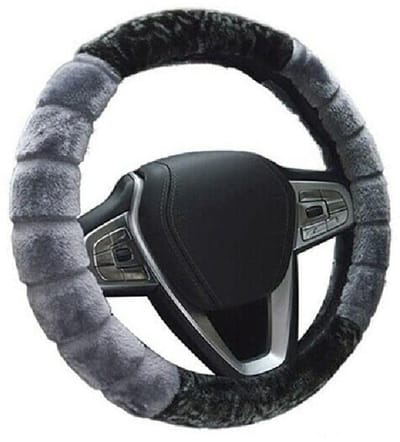 Dailygoods- Stuurwielcover Zacht Pluche - Universele Stuurhoes - Diameter 38cm - Comfortabel en Warm - Geschikt voor Alle Auto's - Hoogwaardige Materialen