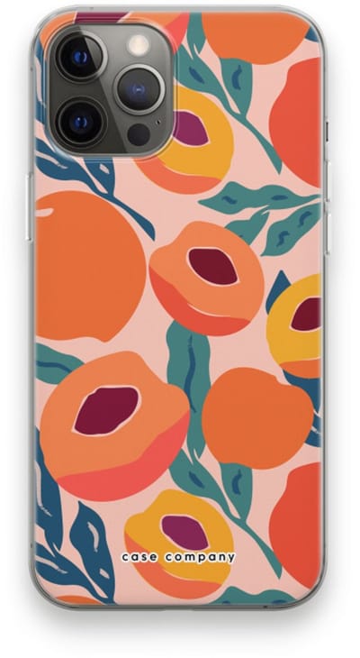 Case Company® - Hoesje geschikt voor iPhone 12 Pro Max hoesje - Perzik - Soft Cover Telefoonhoesje - Bescherming aan alle Kanten en Schermrand