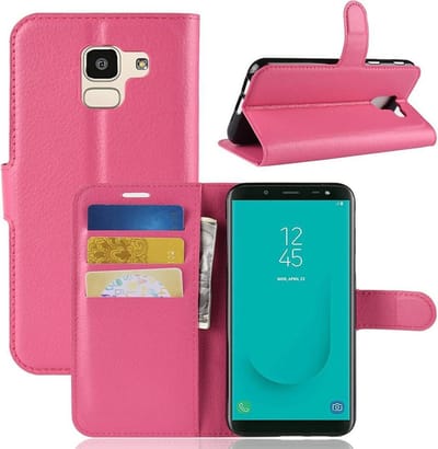 Hoesje voor Samsung Galaxy J6 (2018), 3-in-1 bookcase, roze