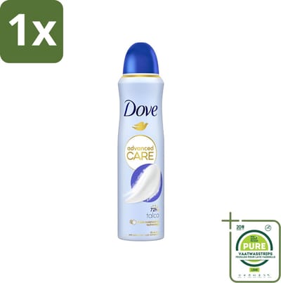 1 x Dove - Deodorant - Spray Talco - Subtiele geur - 150 ml - Dove Talco Spray - Anti-transpirant Spray - Talco Deodorant - Huidverzorging Spray - Frisheid Spray