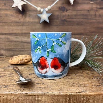 Alex Clark Kerst Mok Roodborstje ~ Robins & Mistletoe