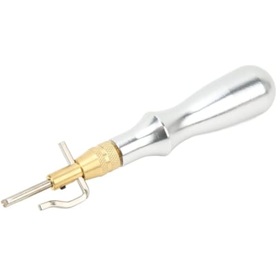 5 in 1 Lederen Groover Multifunctioneel Aluminium Handvat Stiksel Groover DIY Handgemaakt Leer white