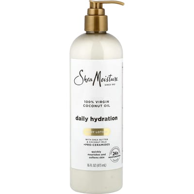 SheaMoisture Dagelijkse Hydratatie Bodylotion, 100% Virgin Kokosolie, 473ml (16 fl oz) white