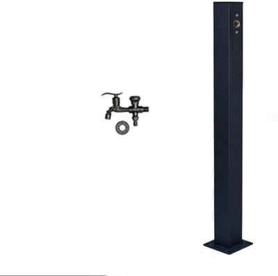 Verticale waterkolom - Buiten kraan - Tuin bewateren - Roestvrij staal - 65 cm - Zwart