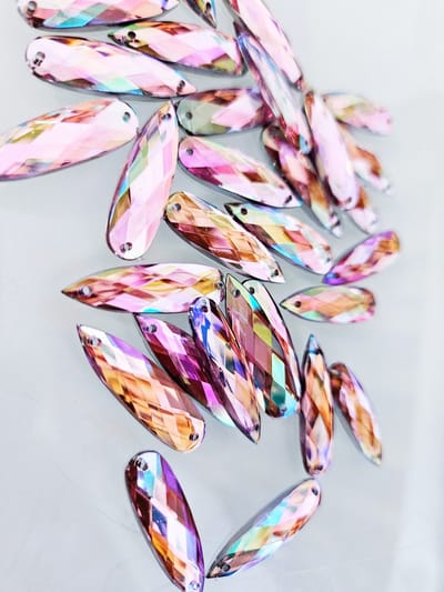 stenen - 30 stuks - Sieraden maken steentjes kleding DIY hobby knutselen Glitter