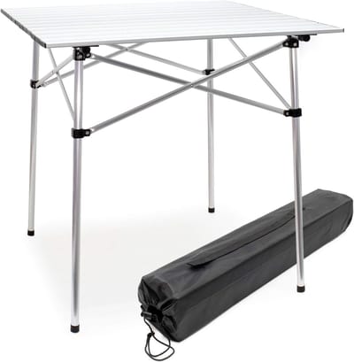 Campingtafel Opvouwbaar Aluminium – Lichtgewicht Klaptafel Weerbestendig met Draagtas – 70x69x69 cm