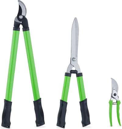 snoeischaar set - 3-delige set - heggenschaar - takkenschaar - ergonomisch