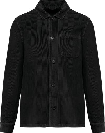 Native Spirit Ecologisch ribfluweel herenjasje NS603 - Washed black - 3XL