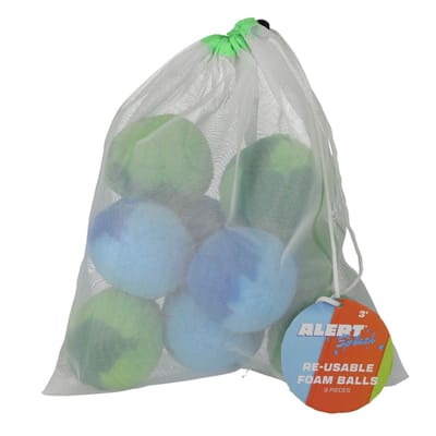 Alert splash foam ballen 9 cm 9 stuks 2 assorti