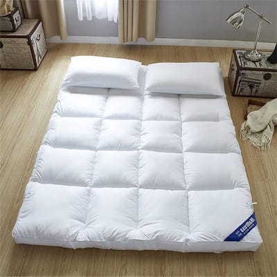 Japanse Vloermatras - Opvouwbaar Bed - Comfortabel Slapen - Extra Dikke Vulling - 120x200cm - Wit