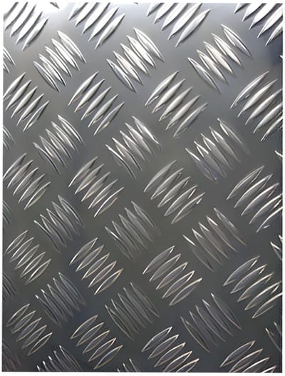 Aluminium traanplaat - Metaalplaat textuur - Vloeren beschermen - Antislip ruitpatroon - 30x30x0.6 cm - Zilverkleurig