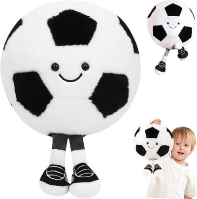 Pluche Voetbalspeelgoed 30 cm - Zacht en Veilig Speelgoed voor Kinderen - Perfect als Voetbalkussen