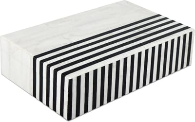 Decoratieve Houten Doos - Opbergdoos Sieraden - Handgemaakte Decoratie - Moderne Geometrische Stijl - 10 x 6 x 2.5 cm