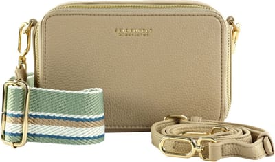 SEIDENFELT MANUFAKTUR Schoudertas Falun Svedala Crossbody Bag Cookie Dough / Gold Beige