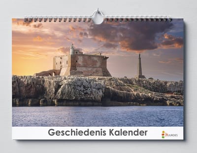 Geschiedeniskalender 35x24 cm | Verjaardagskalender Geschiedenis | Verjaardagskalender Volwassenen