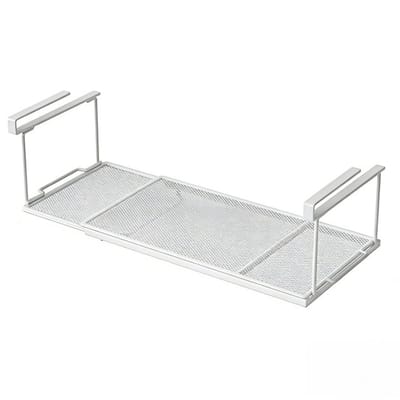 Kast organizer keuken - Stellingkast metaal - Stellingkast - 13x21x38,5 - Telescopisch bereik 37-70 cm - Wit