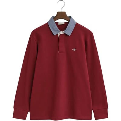 Polo met lange mouwen Gant Reg Chambray Heavy