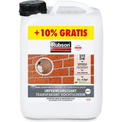 Rubson Transparant Vochtscherm 5.5 liter | Vochtwerende Coating Buitenmuur Gevel Dak Impregneren