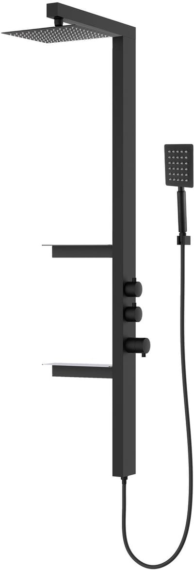 Badplaats Douchepaneel Avalon 145 x 30 cm - Aluminium Doucheset met Mengkraan en Douchekop