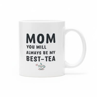 Mom You Will Always Be My Best-Tea Mok – Schattig Moederdag Cadeau – Theeliefhebbende Mama Koffiemok 330 ml