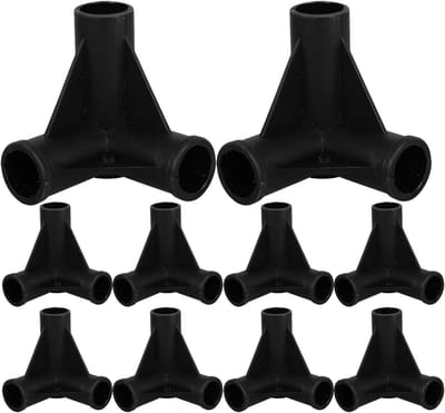 Verbindingsstukken Babybox - Speelbox Onderdelen - Veilige Speelruimte Creëren - Eenvoudig Bevestigingsontwerp - 19 mm Binnendiameter - Zwart