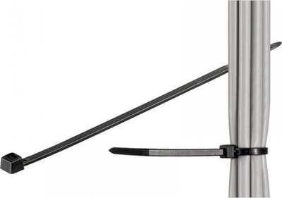 Techly 280 x 4.8mm Nylon Zwart 100stuk(s) kabelbinder