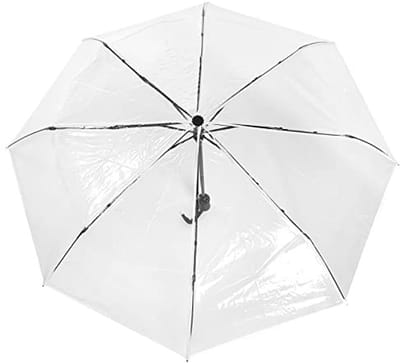 JHUBERS- Paraplu Automatisch - Opvouwbaar - Lichtgewicht - Winddicht - Antislip Handgreep - 8 Ribben Transparant - Regenbescherming