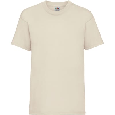 Fruit Of The Loom Kinder Unisex Valueweight T-shirt Korte Mouwen (2 stuks) (Natural)