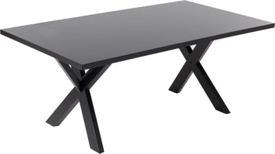 LISALA - Eettafel - Zwart - 100 x 180 cm - MDF