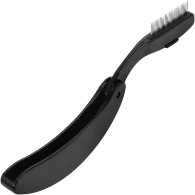 Wenkbrauwkam Roestvrij Staal - Make-upborstel Schoonheidsaccessoire - Ogen Vormgeven - Lange Handgreep Ontwerp - 11 x 1.7 x 0.8 cm