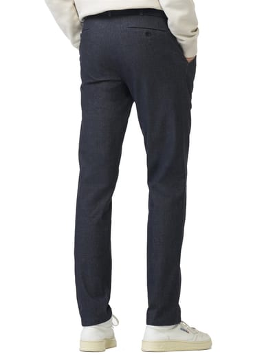 Meyer Broek Bonn Active Jersey Look Flat-Front Chino Donker Blauw / male
