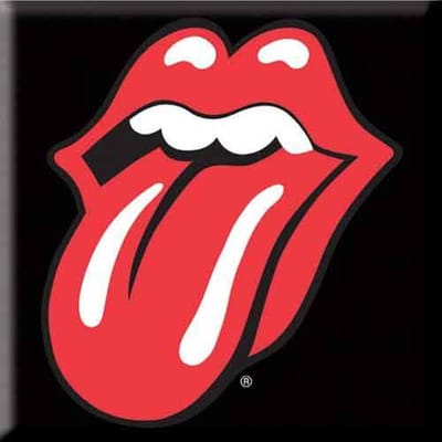 The Rolling Stones - Classic Tongue - Koelkast Magneet - 7.5 x 7.5 cm
