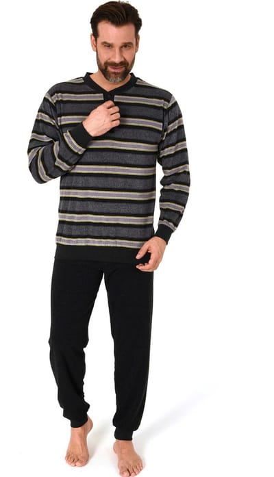Normann badstof heren pyjama 22310193768 - Geel - M/50