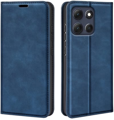 MobyDefend Hoesje - Geschikt voor Motorola Moto G86 - Luxe Wallet Bookcase (Magnetische Sluiting) - Blauw