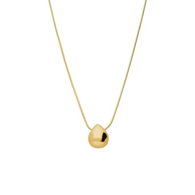 Lucardi Dames Zilveren goldplated ketting met hanger voor dames - Ketting - 925 Zilver - Goudkleurig - 48 cm