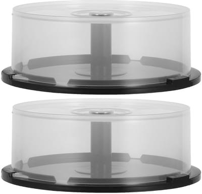 Dailygoods- Opbergdozen - 2 stuks - CD-opbergdozen - Lichtgewicht - Slijtvast - Compact formaat - 14 x 14 x 4,7 cm - Cd-houder