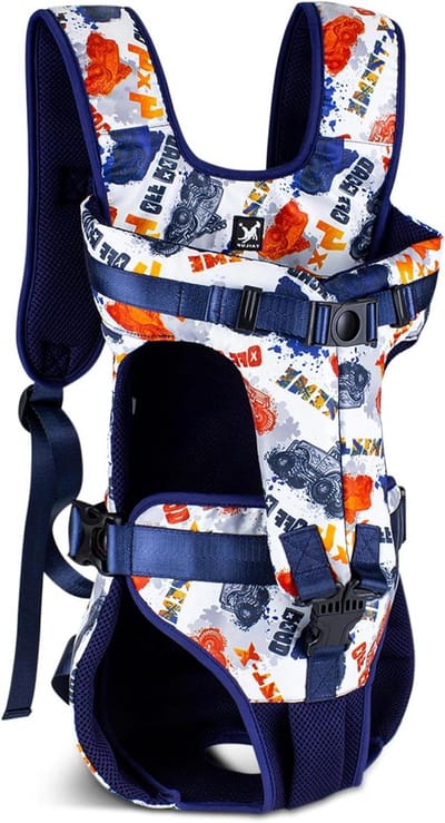 Hondenrugzak Voorop - Hondendraagtas Rugzak - Wandelen Fietsen Reizen - Ademend Gaas Ontwerp - Tot 16 kg - Raceblauw