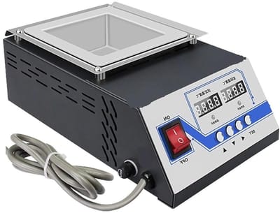Soldeerpot - Tin oven - Metaal smelten - Dubbel digitaal display - 1.2kg capaciteit - Zilver