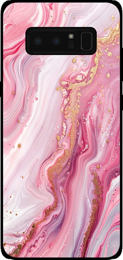 Smartphonica Telefoonhoesje Geschikt voor Samsung Galaxy Note 8 met marmer opdruk - TPU backcover case marble design - Roze geschikt voor Samsung Galaxy Note 8