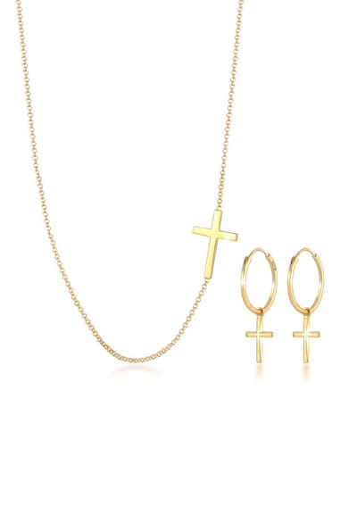 Elli - Sieraden Set - Dames Set Kruis Religie Geloof in 925 Sterling Zilver - Dames