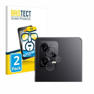 BROTECT - Screenprotector voor Xiaomi Redmi Note 12 Pro 5G (ALLEEN Camera Lens) - Folie Beschermfolie transparant 2 Stuks