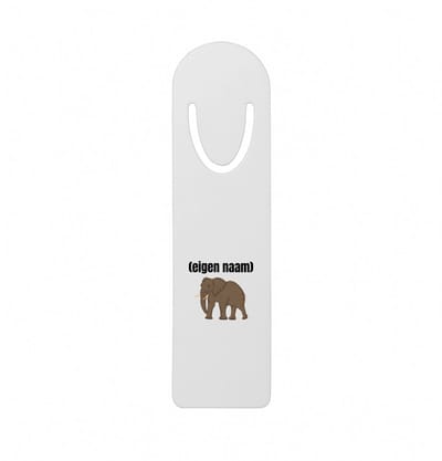 Hacebo® - olifant met eigen naam metalen boekenlegger - Olifant - olifanten liefhebbers - iemand die houdt van olifanten - verjaardag - cadeau - kado Bladwijzer boekenleggers - 12.7 cm x 3.2cm
