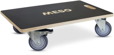 MESO Meubelroller - 350kg draagkracht - Rechthoekig - 2x Geremd - 575 x 350 mm - TPR Rubber wiel - Meubelhondje - Meubellifter - Hondje voor verhuizen - Transporthulp - Transportroller - Transportdolly - Verhuistrolley - Meubeltransporter